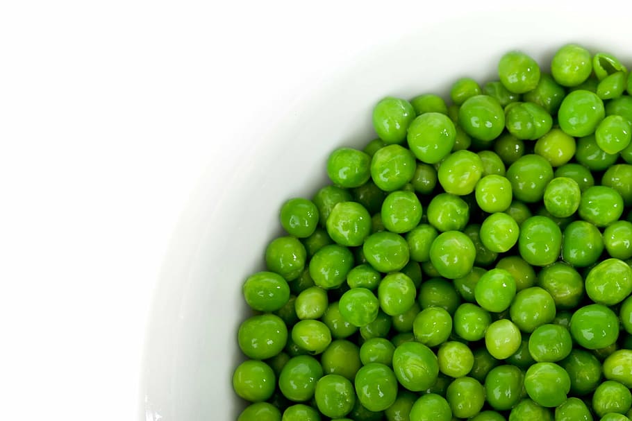 green peas in white bowl, diet, food, fresh, freshness, healthy, HD wallpaper