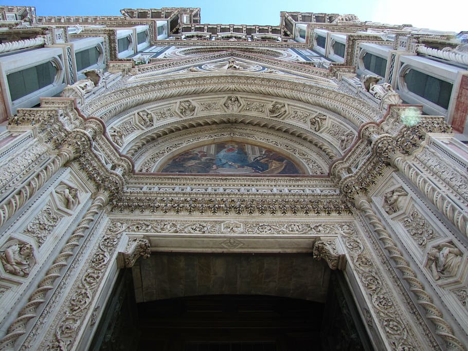 brown religious relief building, florence, dome, church, nice