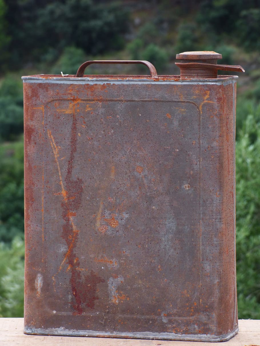 drum, can, fuel, gasoline, tin, vintage, old, rusty, metal HD wallpaper