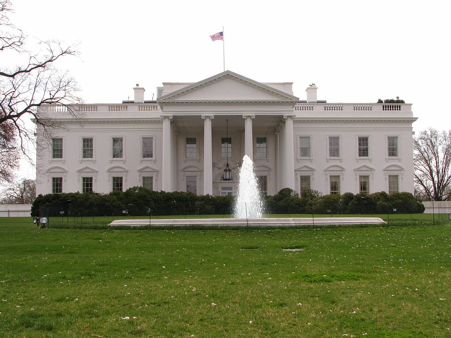 white concrete building, united states, white house, washington, HD wallpaper