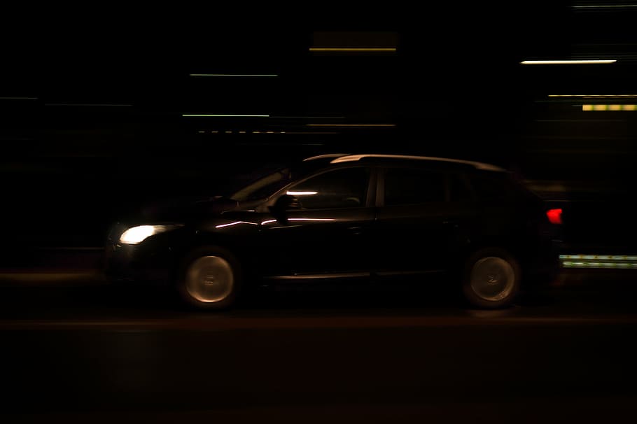 car, driving, lights, moving, night, speed, street, tunnel HD wallpaper