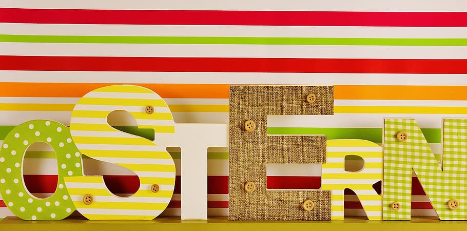 Letters, Colorful, Happy Easter, word, multi colored, variation HD wallpaper