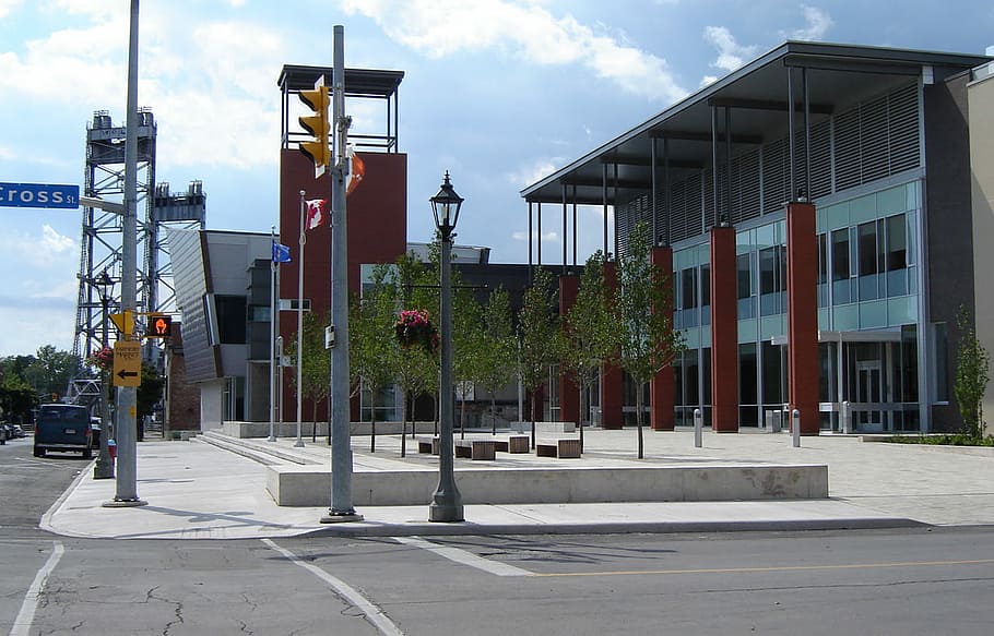 The Welland Civic Square in Ontario, Canada, centre, photos, public domain, HD wallpaper