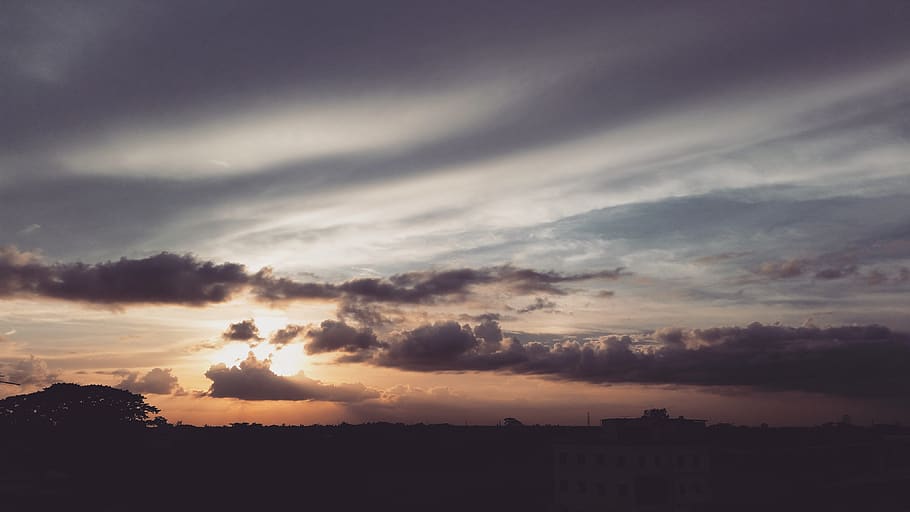 clouds, sky, floating clouds, nature, cloud - sky, architecture HD wallpaper