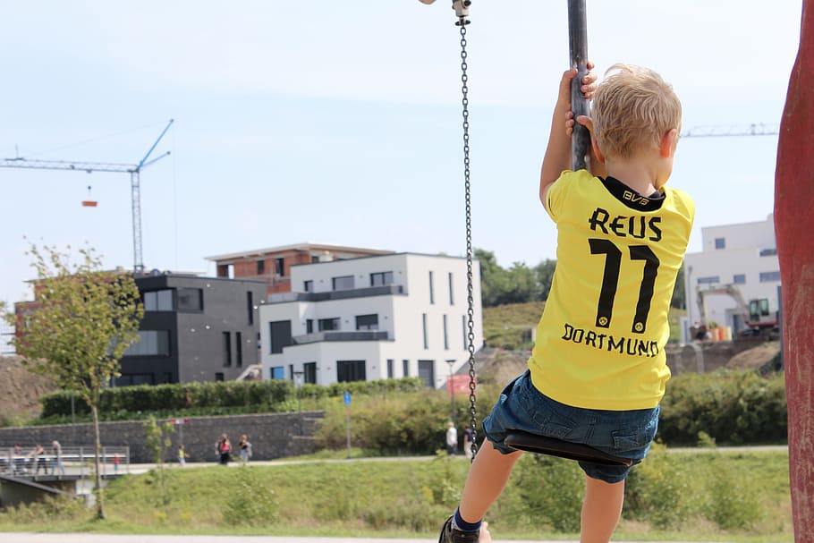 child, bvb, rock, air, playground, real people, childhood, lifestyles HD wallpaper