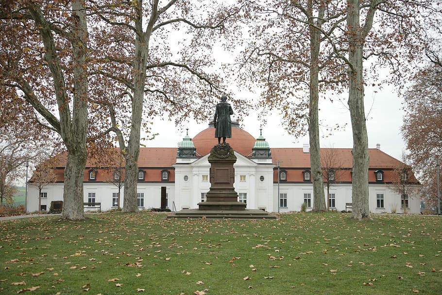 Schiller, Marbach, Museum, tree, grass, building exterior, built structure HD wallpaper