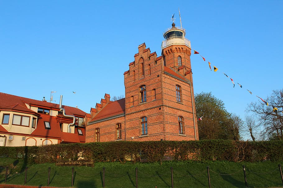 ustka, lighthouse, navigation, light signals, lanterns, building exterior HD wallpaper