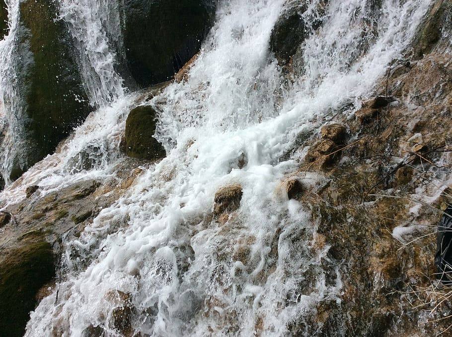 spray, falls, water features, nature, river, waterfall, stream HD wallpaper