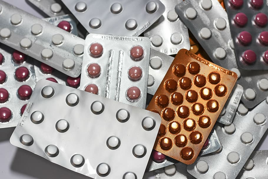 assorted blister pack lot, medications, cure, tablets, pharmacy HD wallpaper