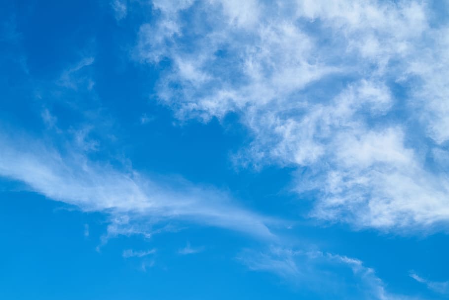 blue and white sky, cloud, clouds, white clouds, landscape, nature, HD wallpaper