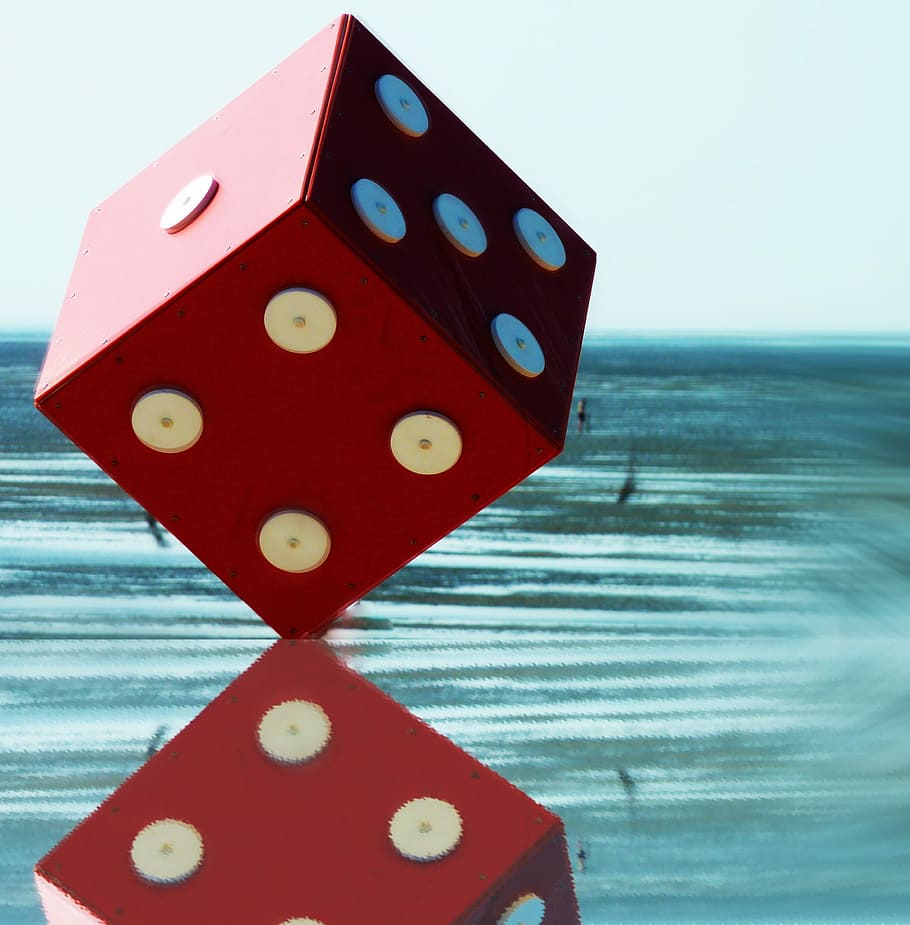 cube, craps, play, luck, lucky dice, red, instantaneous speed, HD wallpaper
