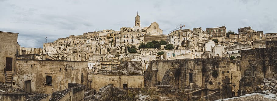 landscape of photography of city, closeup photo of concrete buildings HD wallpaper