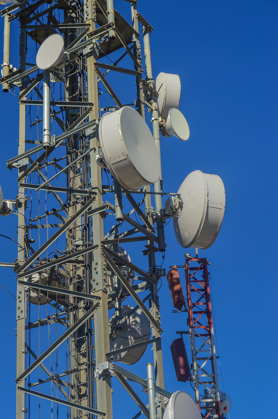 antenna, telecommunications tower, receptor, tv, dish, repeater, HD wallpaper