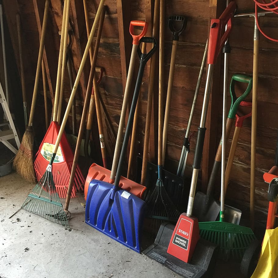 shovels, winter, cold, snow, shoveling, tool, snowshovel, equipment HD wallpaper