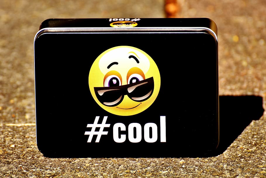 square black case on gray surface, Smiley, Cool, Box, Storage HD wallpaper