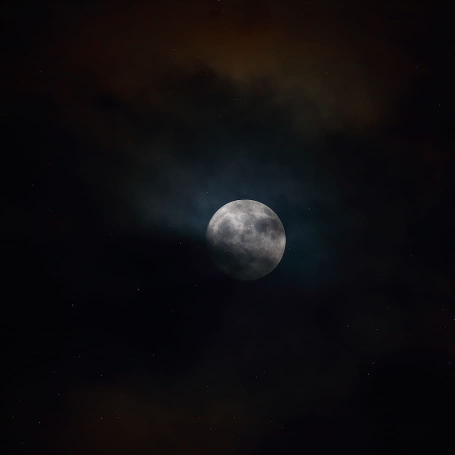 moon, cloud, night, astronomy, space, sky, beauty in nature HD wallpaper