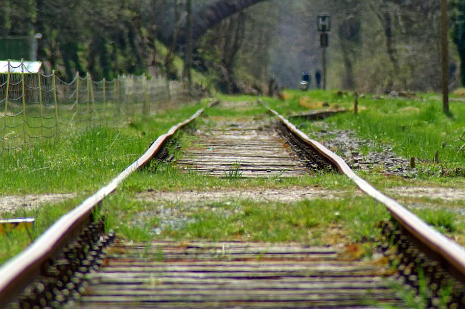 railway, transition, gleise, rail transportation, railroad track HD wallpaper