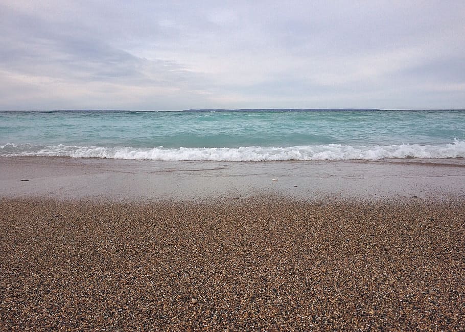 Beach, Shore, Coast, Sand, Waves, sea, nature, beauty in nature HD wallpaper