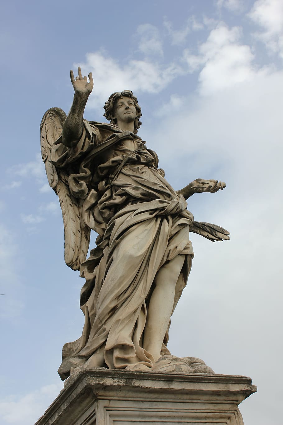statue, expression, marble, stone, character, angel, rome, italy HD wallpaper