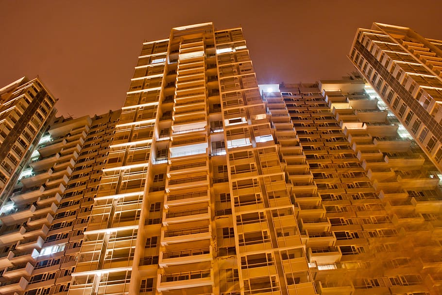 building, evening, night, lights, mumbai, india, architecture HD wallpaper