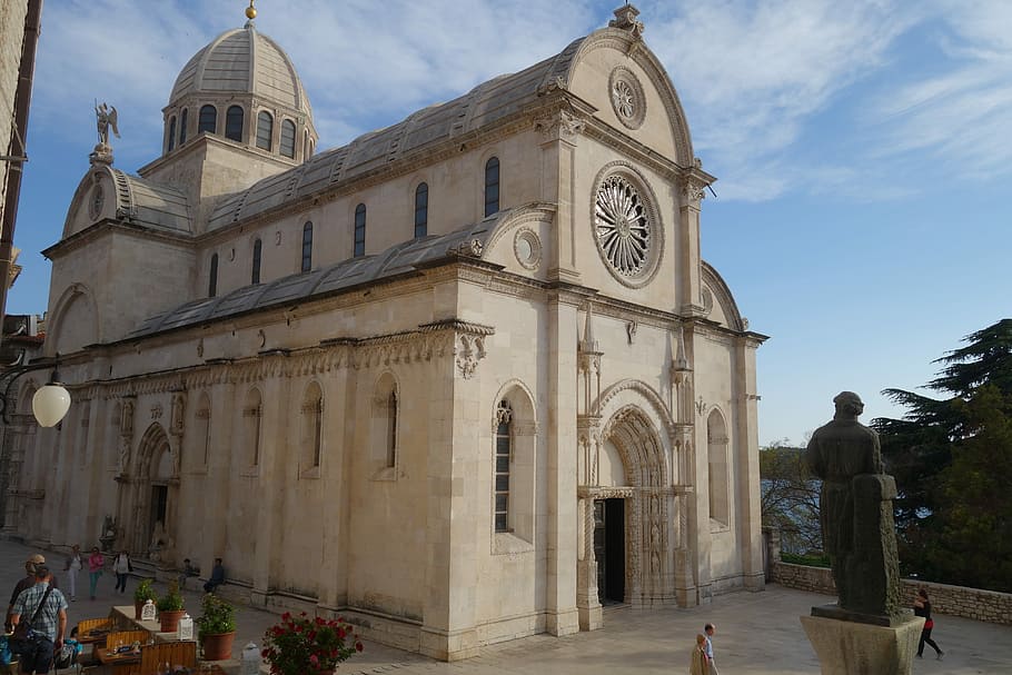 architecture, religion, cathedral, facade, šibenik, building exterior HD wallpaper