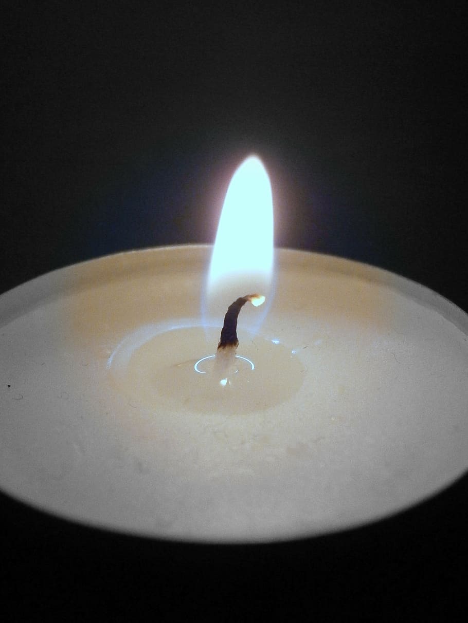 candle, flame, wick, light, wax, tealight, romance, mood, atmosphere HD wallpaper