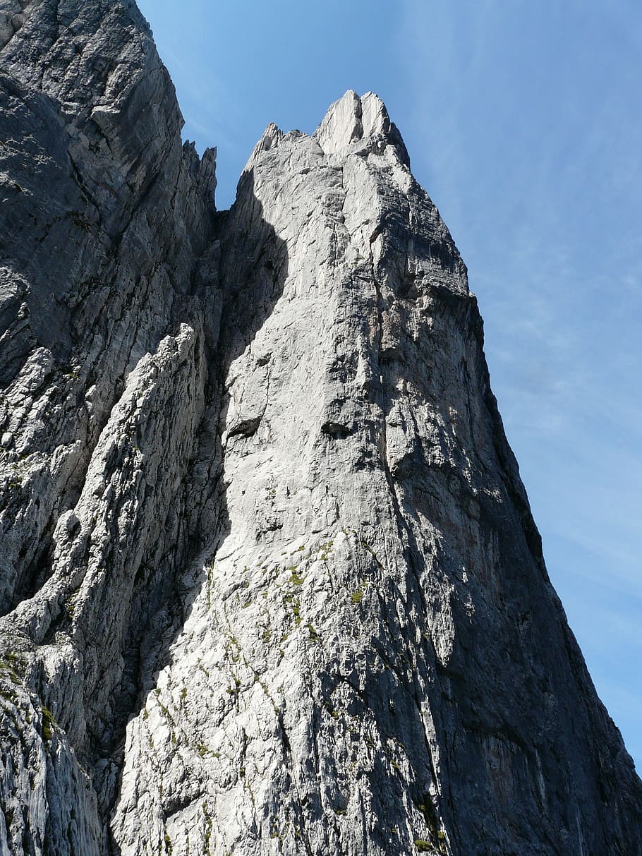 Wall, Rock, Steep, High, rock wall, mountain, mountain range HD wallpaper