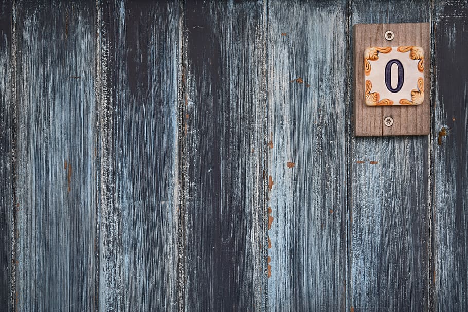 white and brown 0 signage, wood, number, unit, paint, wall HD wallpaper