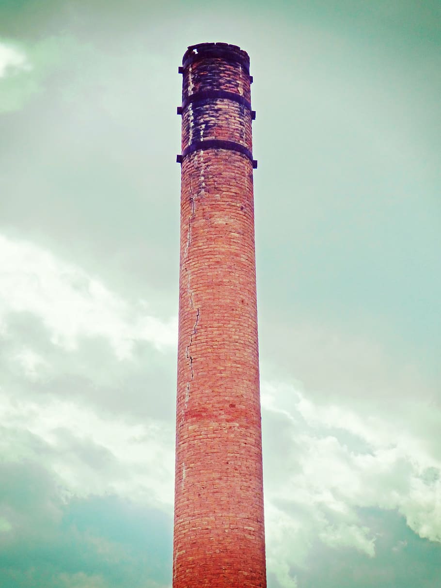 fireplace, industrial architecture, bricks, old, industrialization HD wallpaper