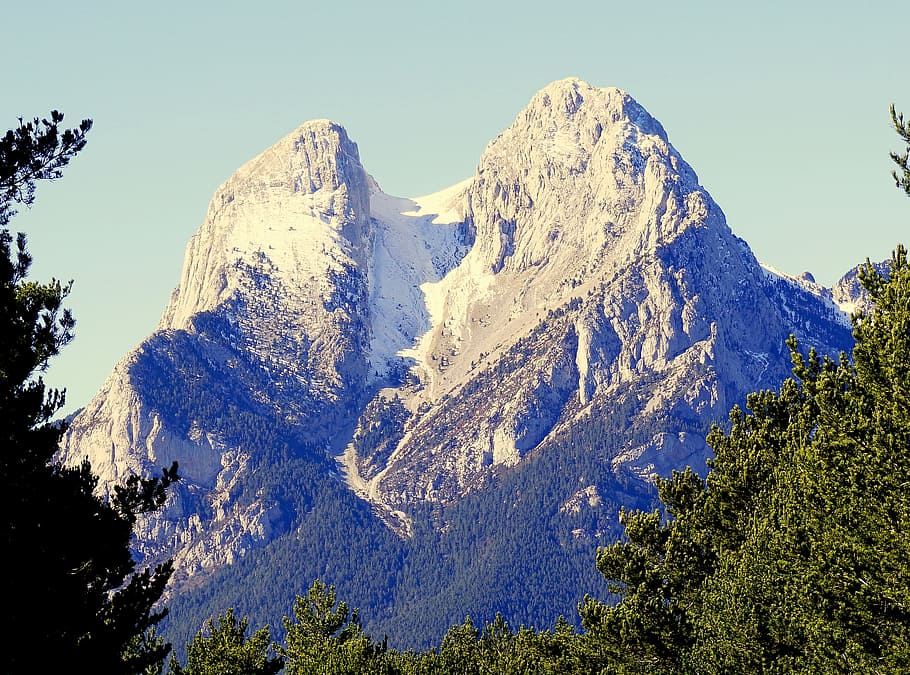 Pedraforca, Mountain, Sky, pyrenees, landscapes, stillness HD wallpaper