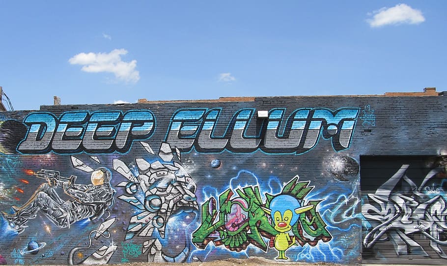 graffiti, building, painted, deep ellum, dallas, texas, cartoon, HD wallpaper