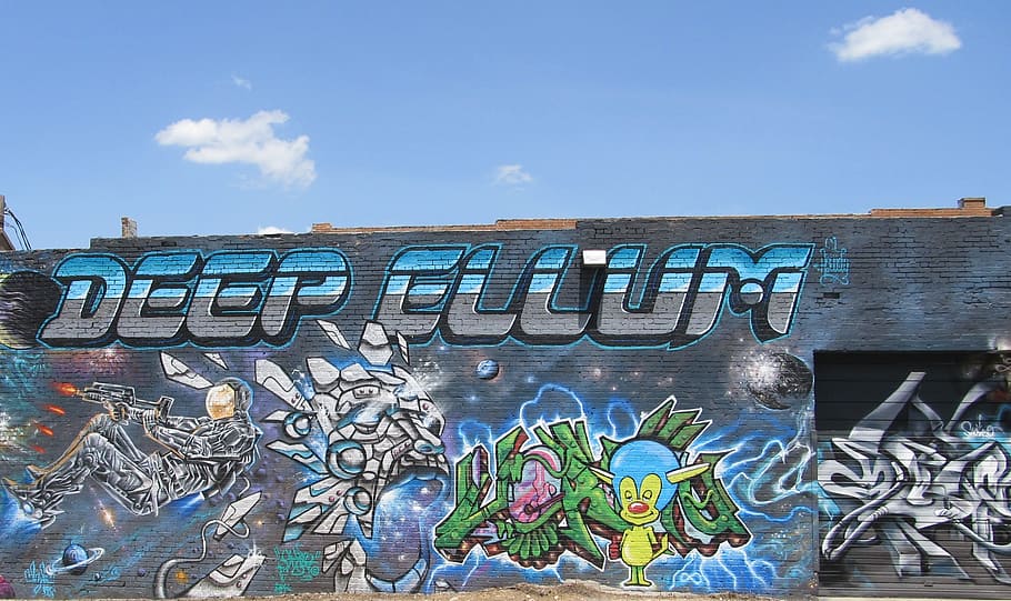 graffiti, building, painted, deep ellum, dallas, texas, cartoon HD wallpaper