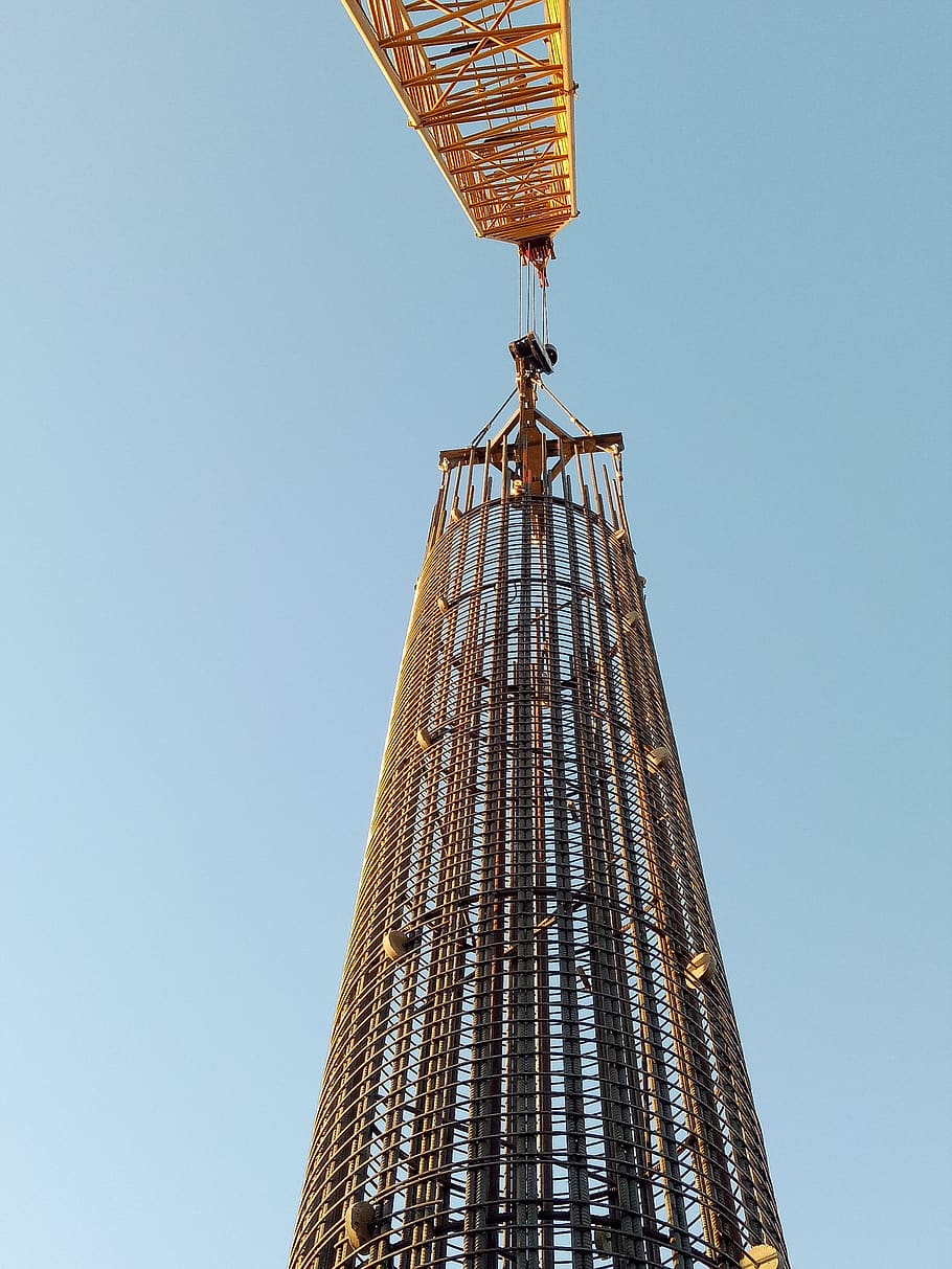 vertical, building, construction site, low angle view, sky HD wallpaper