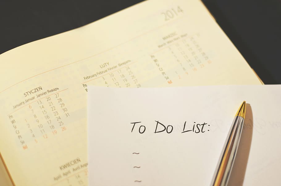 calendar, checklist, organizer, organizing, pen, to do, todo