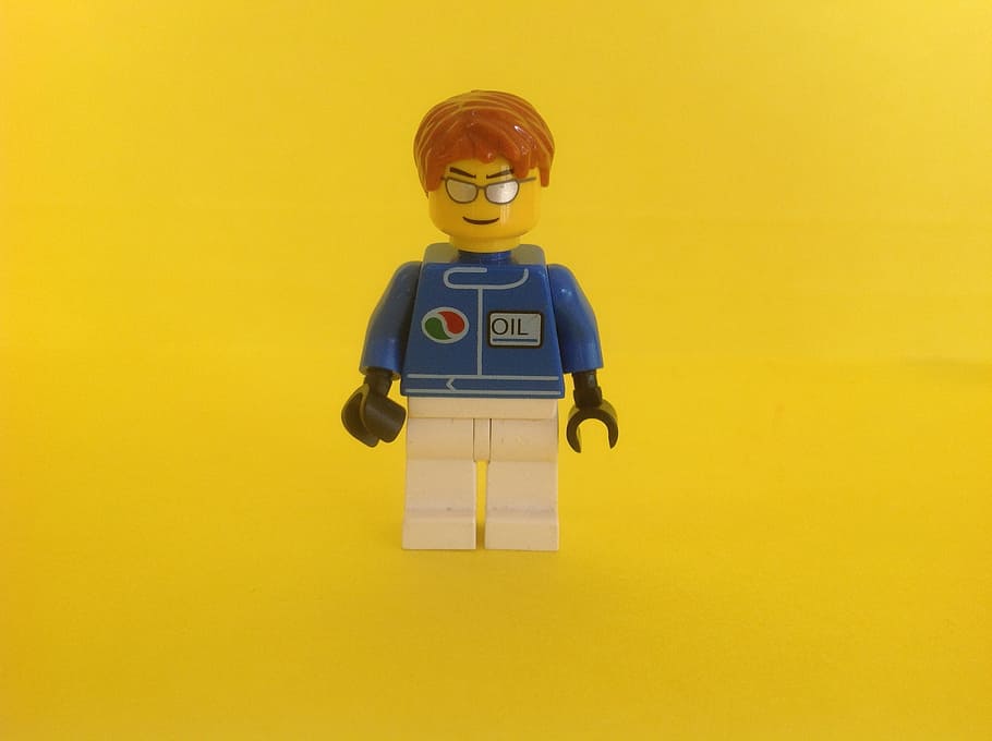 mechanic, man, toy, childhood, studio shot, yellow, indoors HD wallpaper