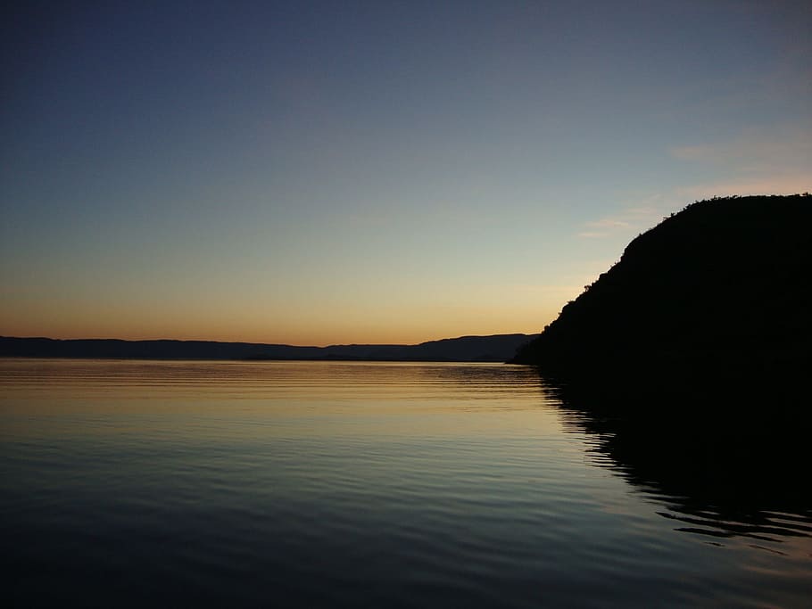 Lake, Sunset, Landscape, Wilderness, scenery, natural, outdoor HD wallpaper
