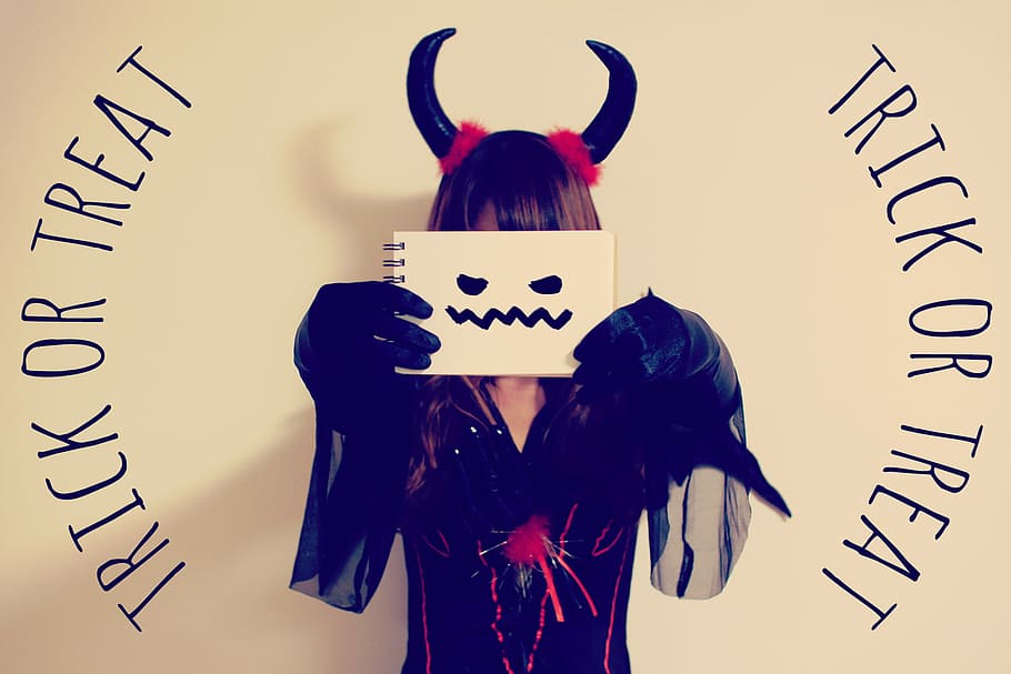 woman in halloween horned costume, women, one Person, people HD wallpaper