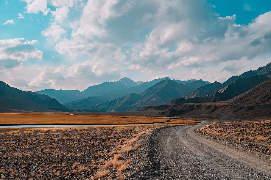road, mountain, sky, landscape, holiday, environment, cloud - sky HD wallpaper