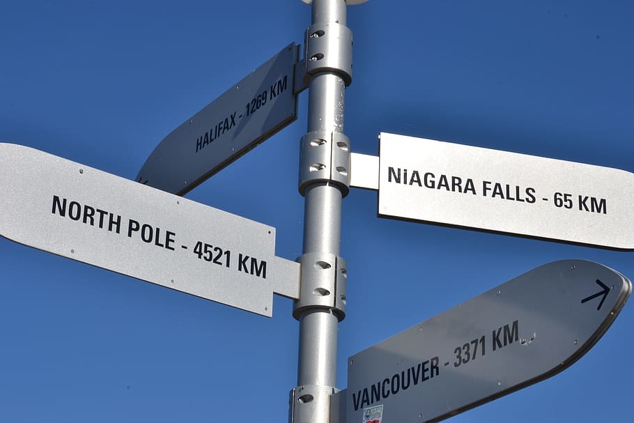 gray steel pole, direction, signs, signage, navigation, navigating, HD wallpaper