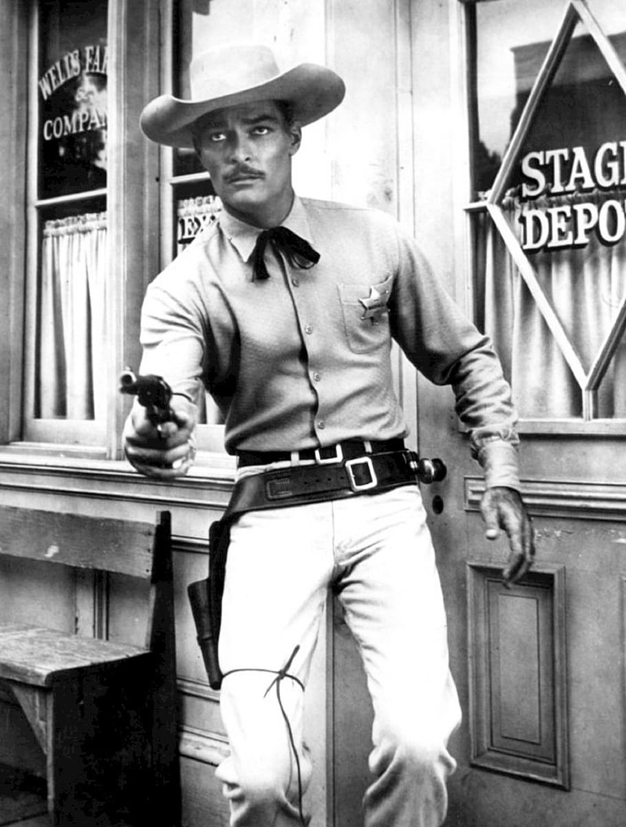 john russell, actor, television, series, retro, vintage, lawman, HD wallpaper