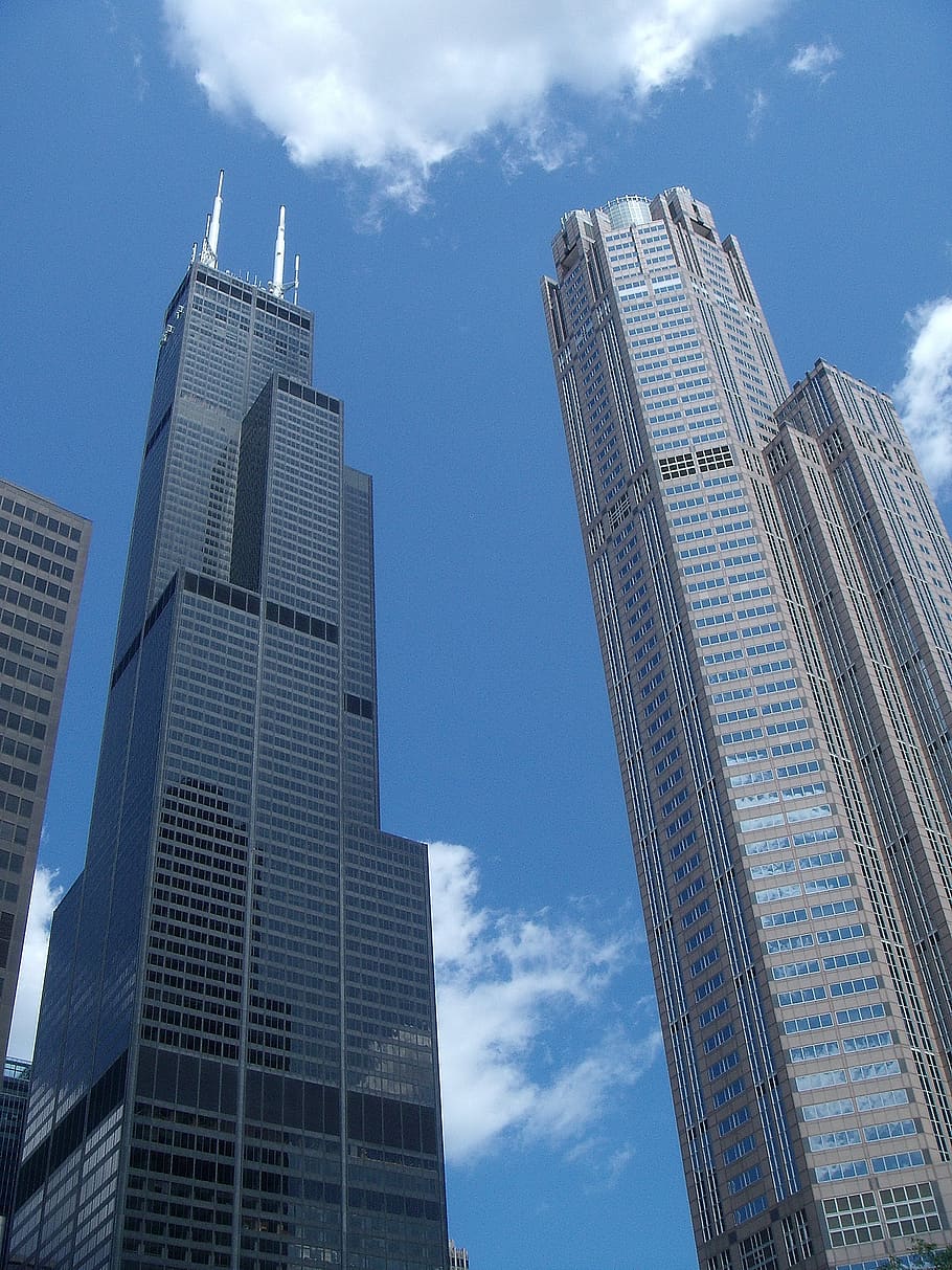 skyscraper, office, architecture, tallest, city, chicago, building, HD wallpaper