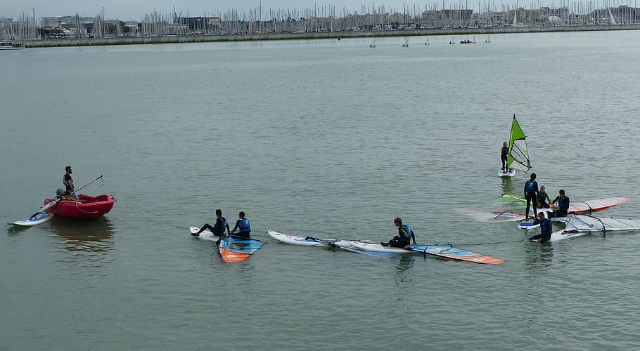 course, sailing, sailing courses, board, windsurfing, sea, sport HD wallpaper