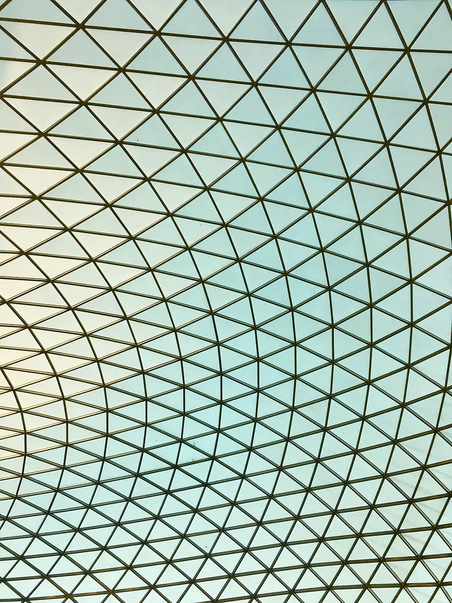 teal and black grid, untitled, pattern, glass, ceiling, geometric HD wallpaper