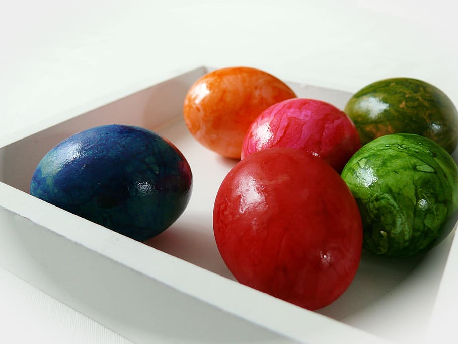 Easter Eggs, Colorful, Colored, food, fruit, freshness, food And Drink HD wallpaper