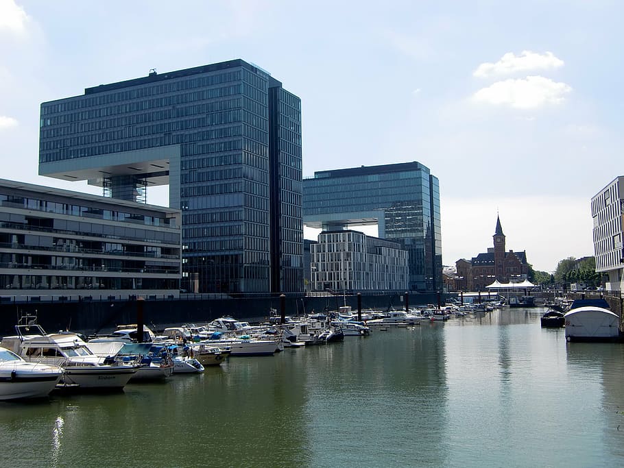 cologne, crane homes, architecture, building, facade, modern HD wallpaper
