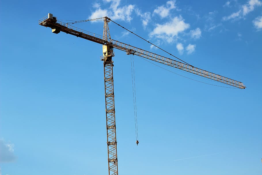 crane, building, construction, work, equipment, crane - construction machinery HD wallpaper