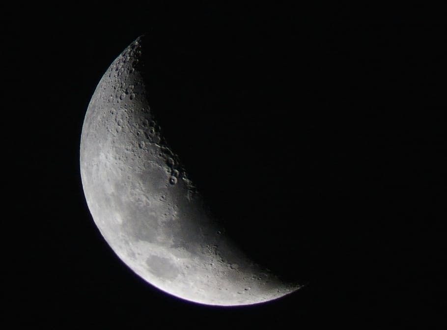 half moon, sky, craters, nocturne, space, astronomy, night HD wallpaper