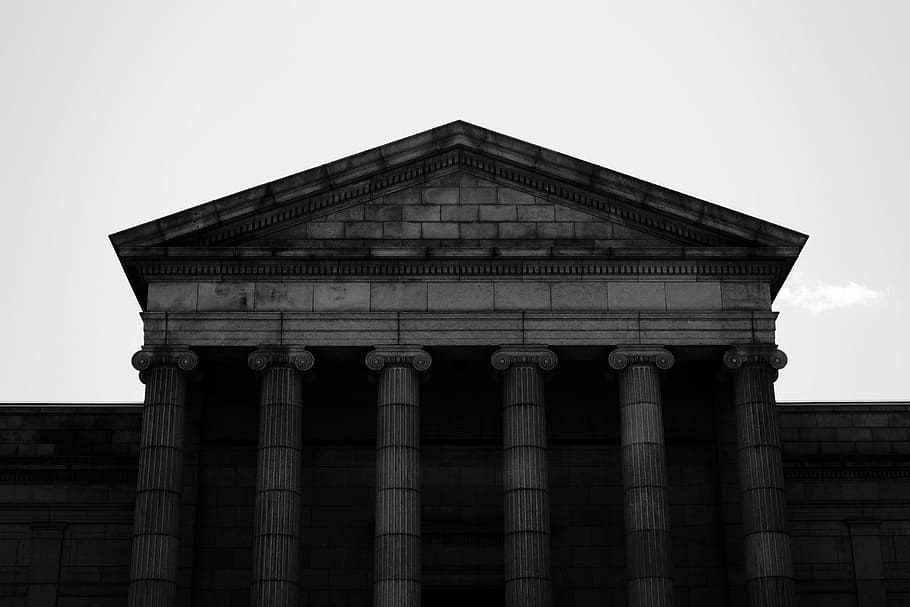 temple, gable, pediment, classic, architecture, building, old HD wallpaper