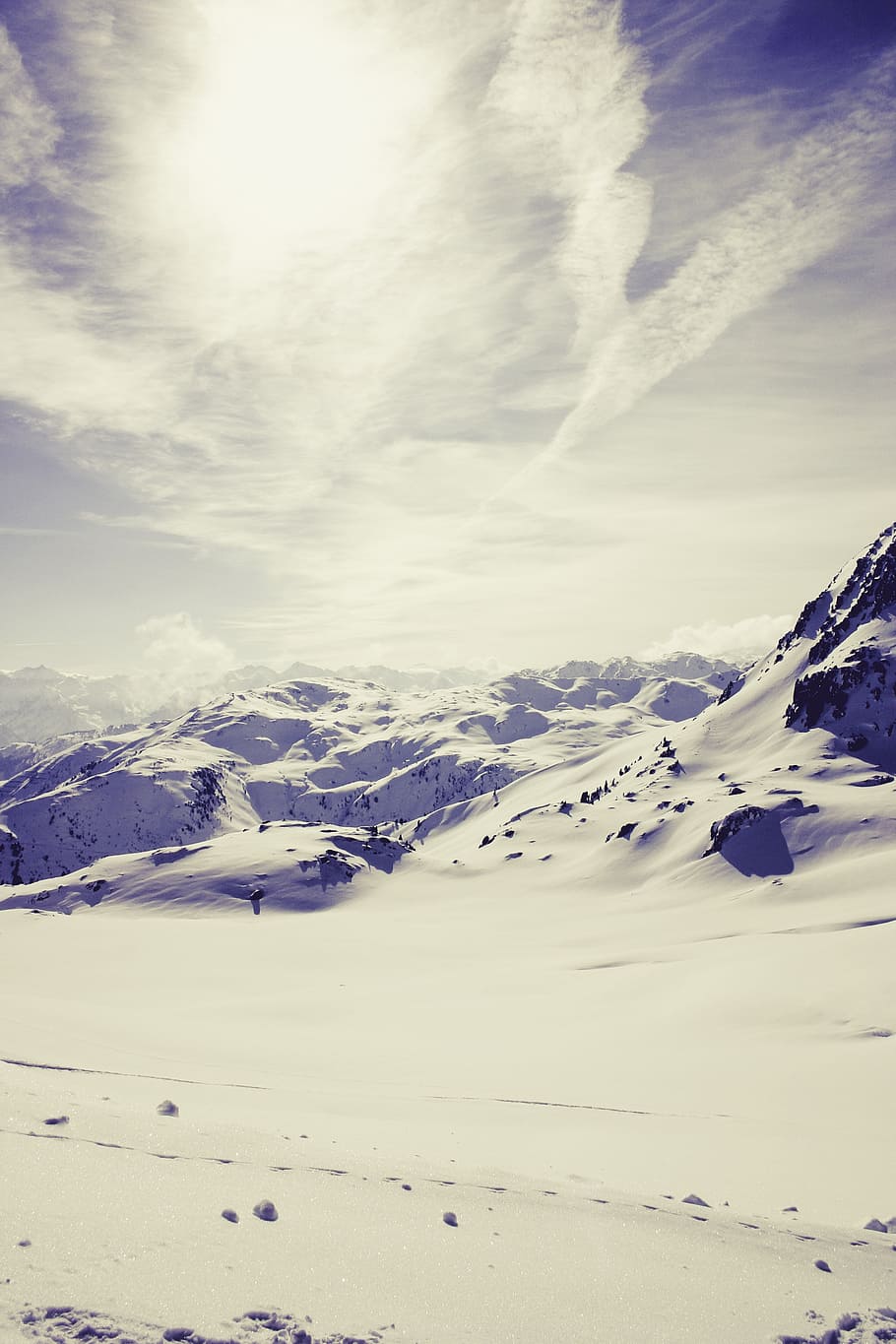 alpine, snow, landscape, mountains, winter, high mountains HD wallpaper