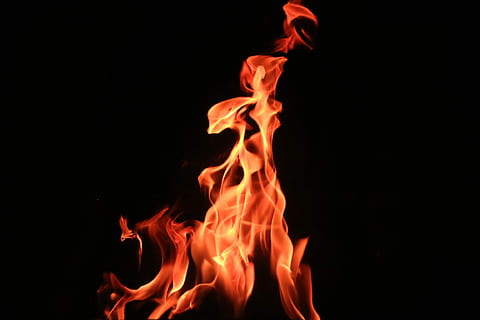 time lapse photography of fire, red flames, burning, dark, orange HD wallpaper